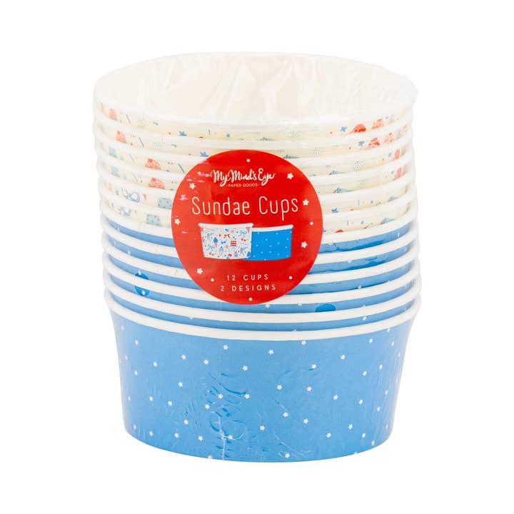 My Mind’s Eye - Wholesale Disposable Cup - PLFC438 - Summer Icons Ice Cream Cups (12ct)1