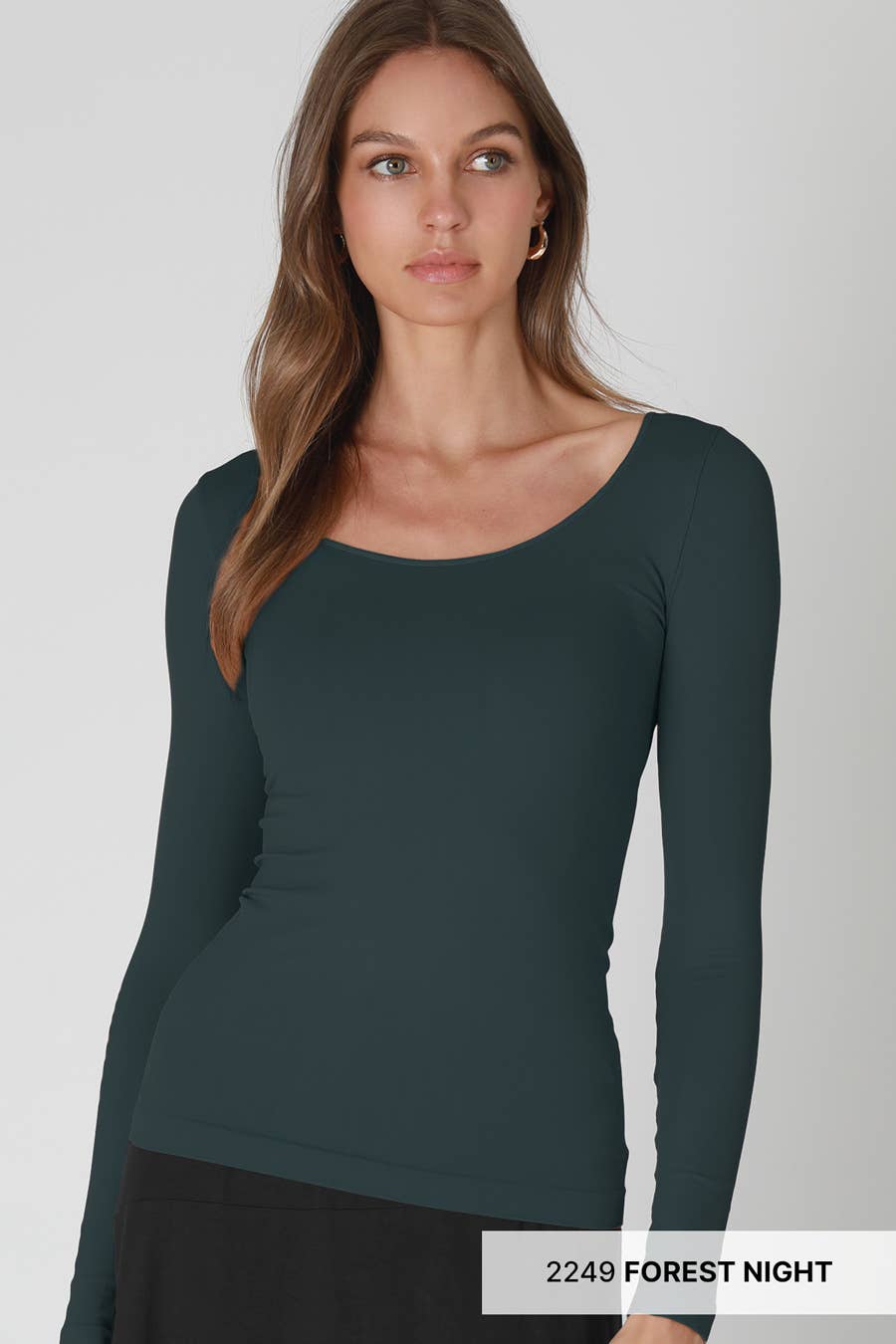 NIKIBIKI - Wholesale Knit Top - Women's - NS5127 - Long Sleeve Scoop Neck Top4