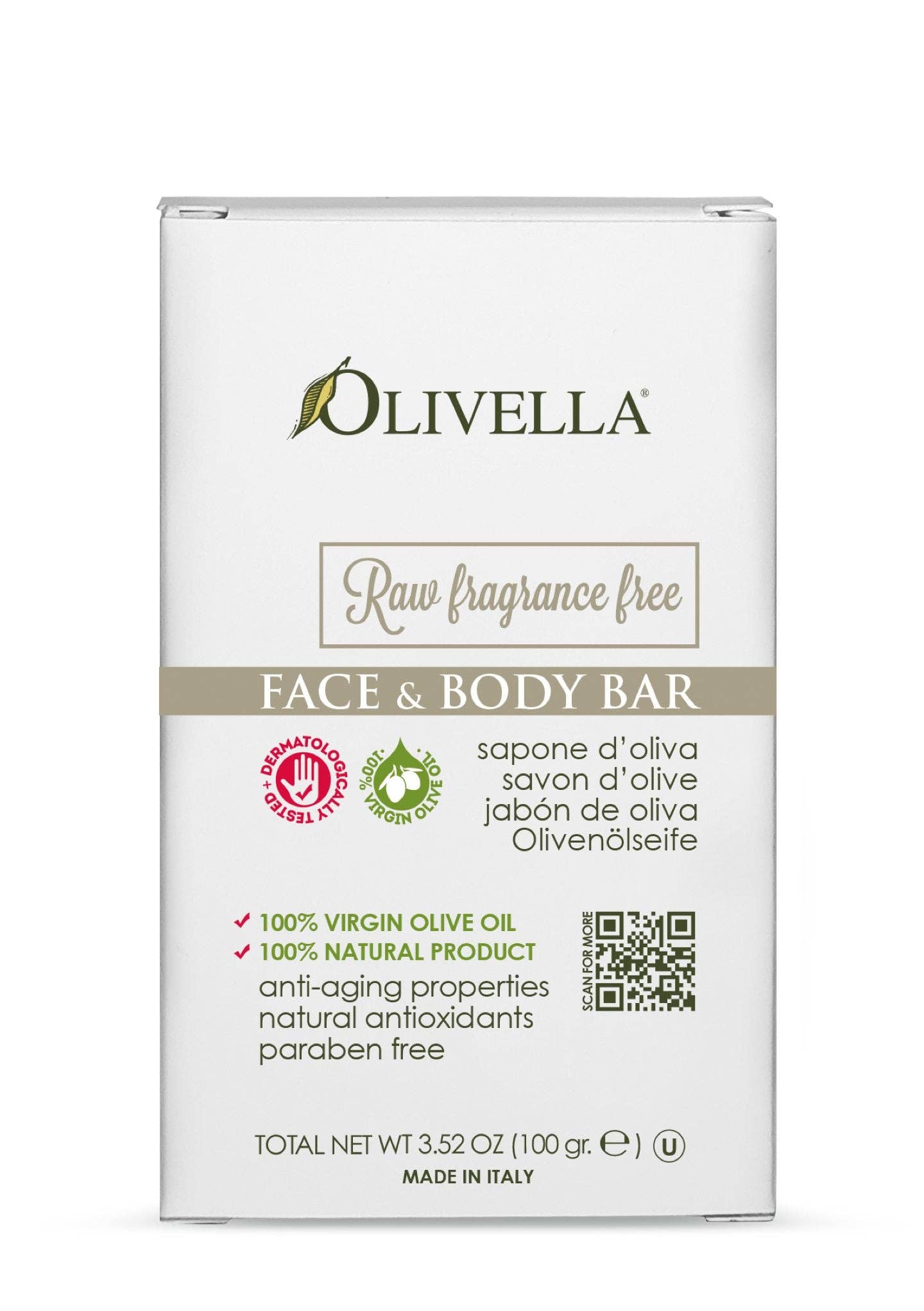 Olivella - Wholesale Bar Soap - Olivella Fragrance Free Bar Soap 3.52 Oz3
