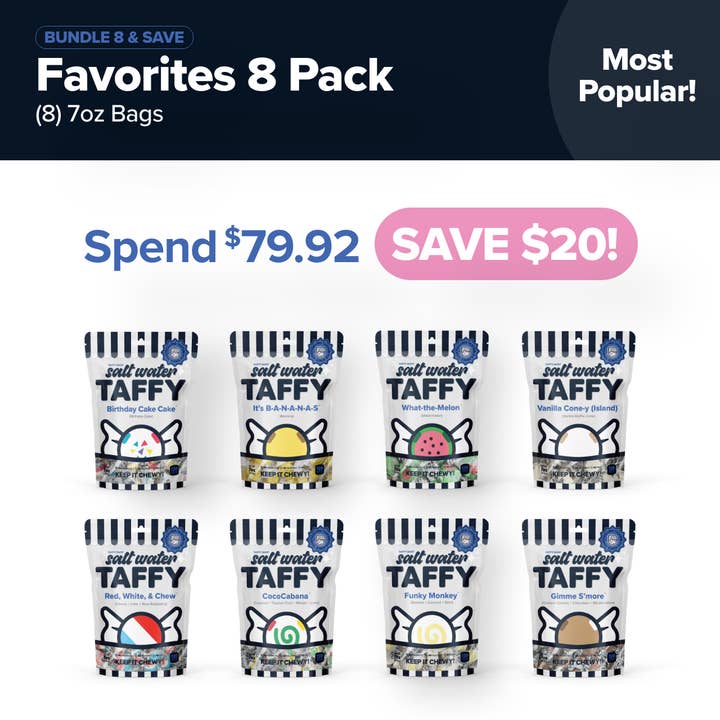 Favorites 8-Pack Bundle for wholesale by Taffy Shop