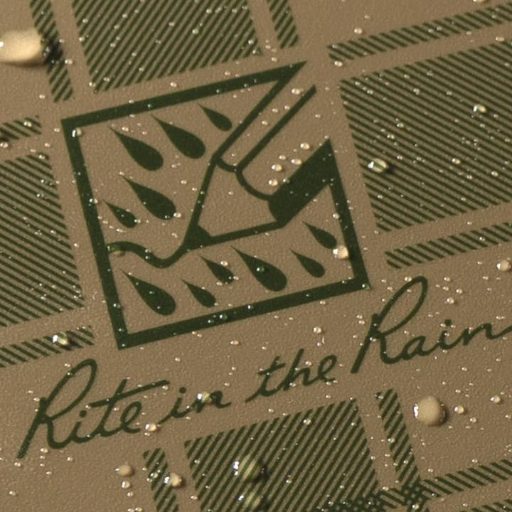 Rite in the Rain - Vendita all'ingrosso Quaderni - Quaderno a spirale Rite in the Rain, 7,6 x 12,7 cm, motivo tartan verde2
