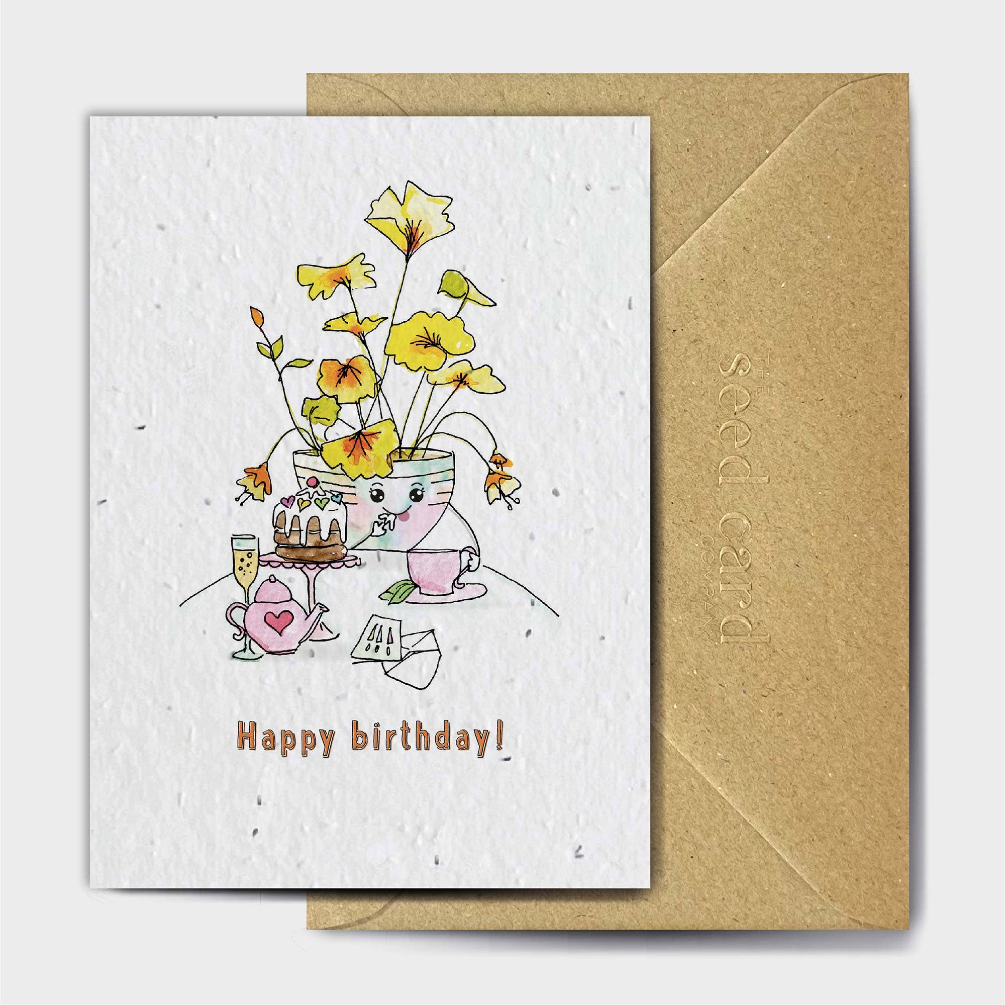 The Seed Card Company – wholesale Birthday card – Autumnal Afternoon Tea0