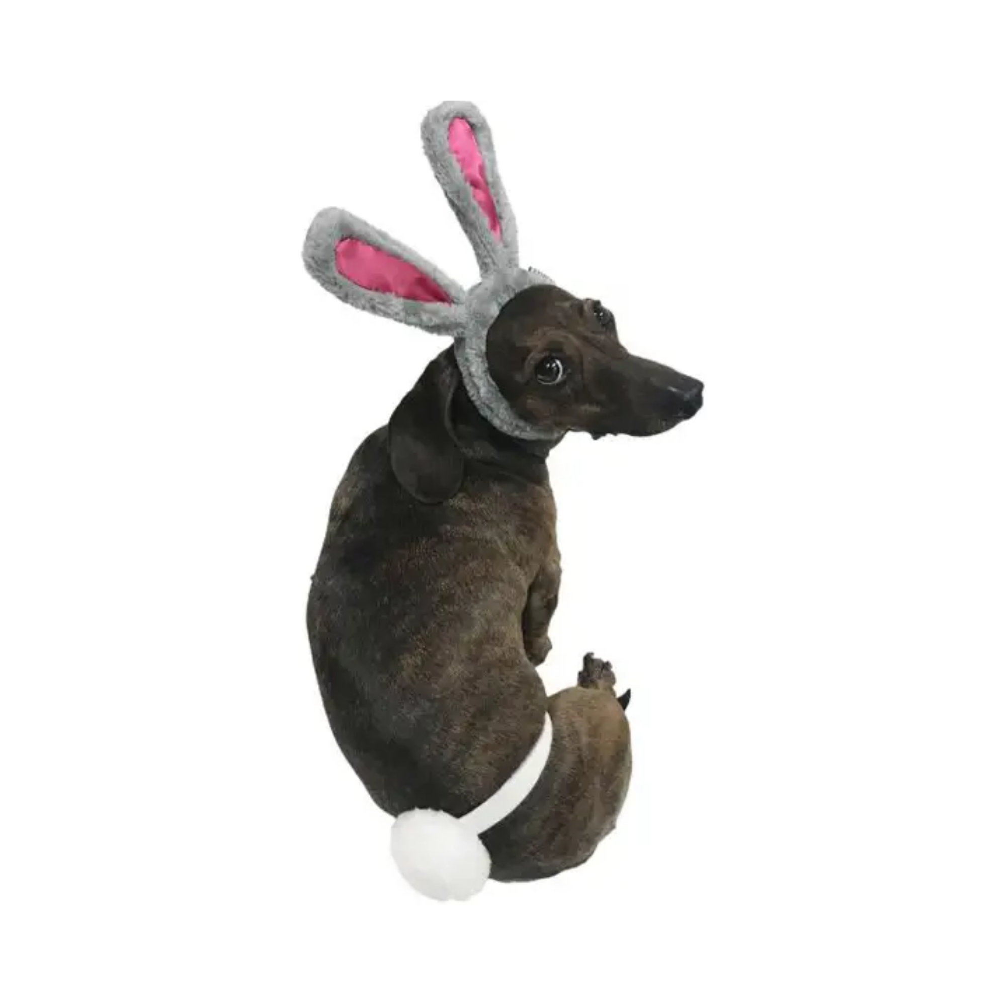 Midlee Designs - Wholesale Pet Costume - Dog - Midlee Easter Bunny Gray & Pink Rabbit Ears with Tail9
