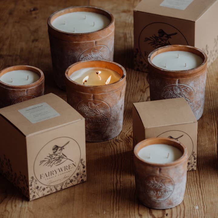 Fairywren Candle Company - Wholesale Jar/filled candle - Bergamot, Citrus & Clove - Terracotta Candle 600g4