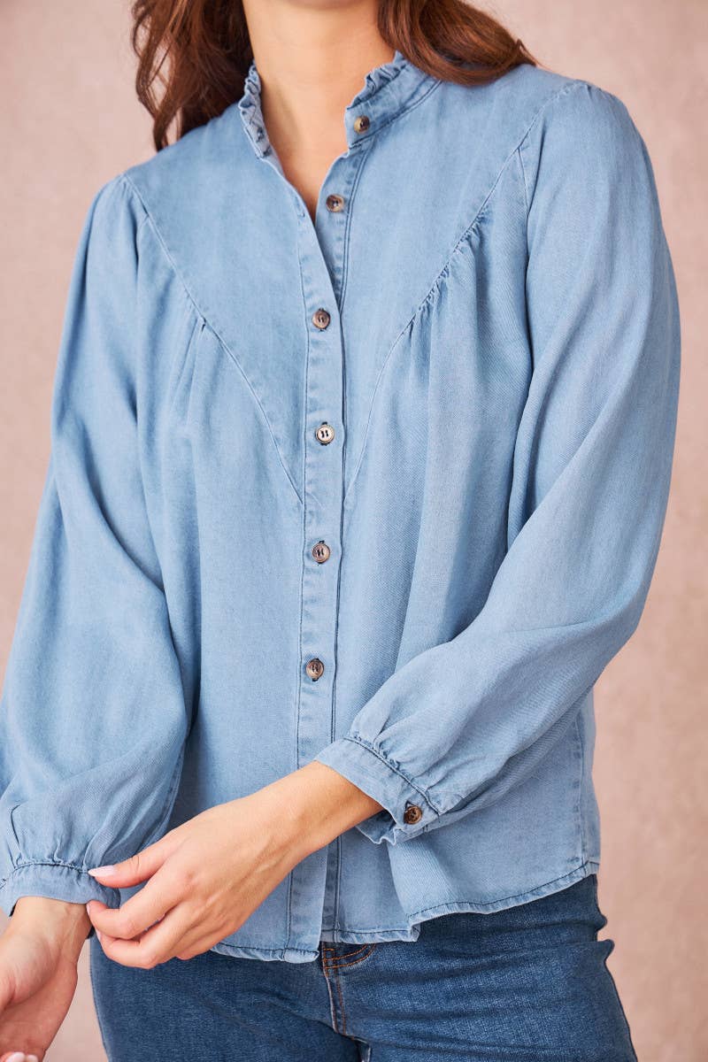 Calie Paris - Vendita all'ingrosso Camicia - Donna - THERESE – Blusa in Tencel e Cotone2