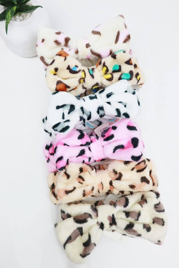 MIX COLOR Leopard Print Shower Headwrap for wholesale on Faire