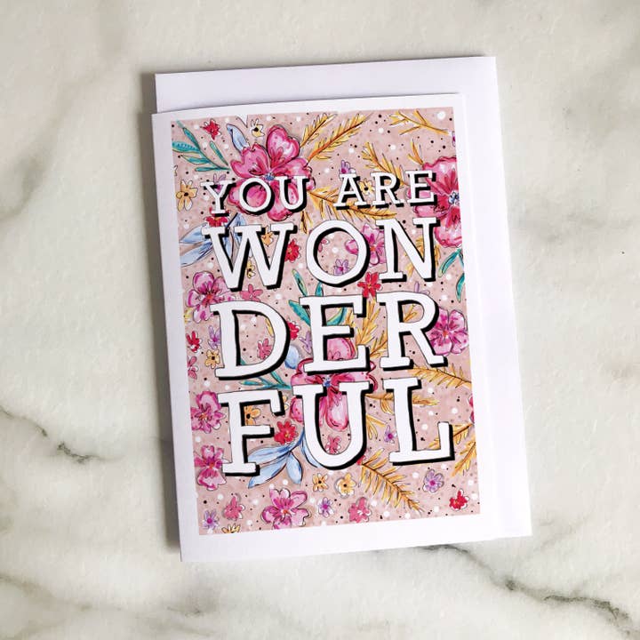 Cartão Você é Maravilhoso por atacado de Gem Pang Illustration