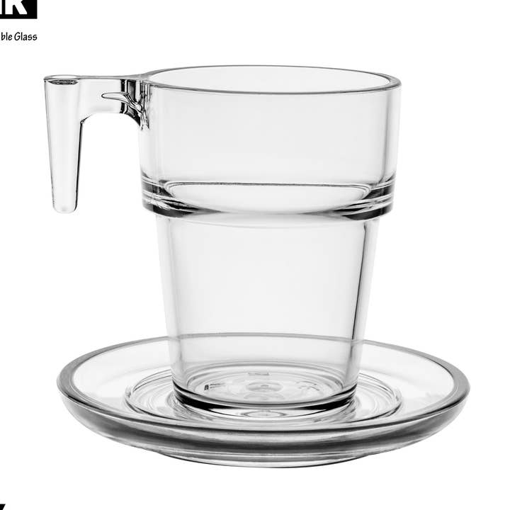 Set of 6 coffee tea cup low and 6 saucer for wholesale by MPDrink