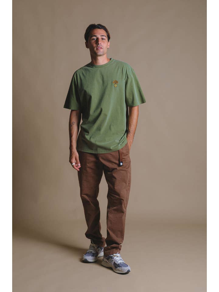 Trendsplant Clothing - Wholesale T-Shirt - Men's - Fafe Pigment T-Shirt Forest Green2