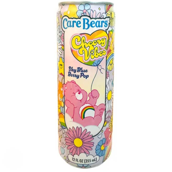 Care Bears Cheery Vibes Sky Blue Berry Pop 12oz Can – 12ct for wholesale by Majestic Wholesale