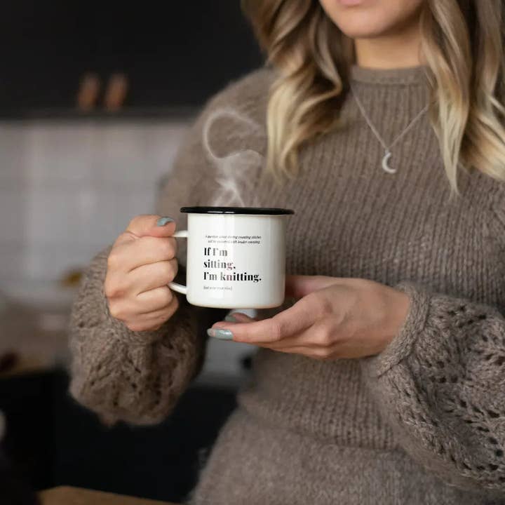 The enamel mug for wholesale by KNITS by ce AB