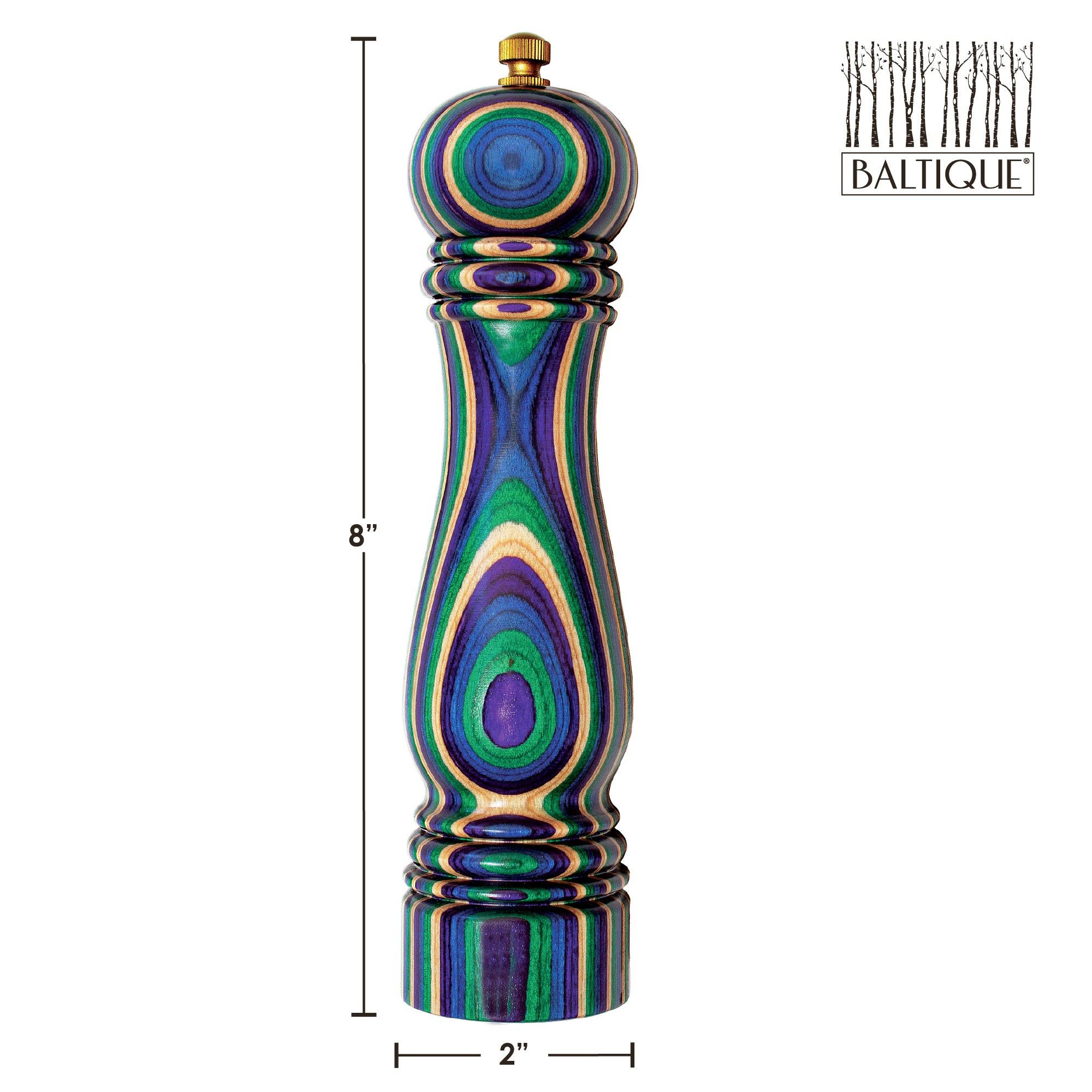 Totally Bamboo - Wholesale Pepper Mill - Baltique® Mumbai Pepper Grinder with Adjustable Mill7