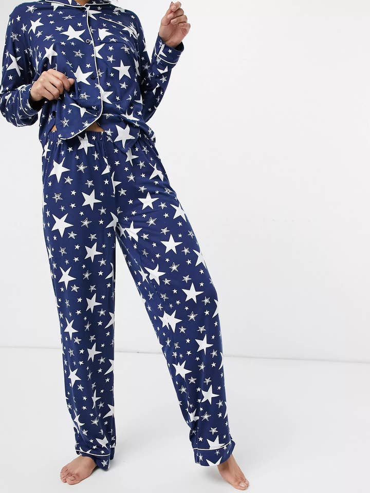 Navy Blue Abstract Digital Print Loungewear & Nightsuit for wholesale by STYLE INSTANT