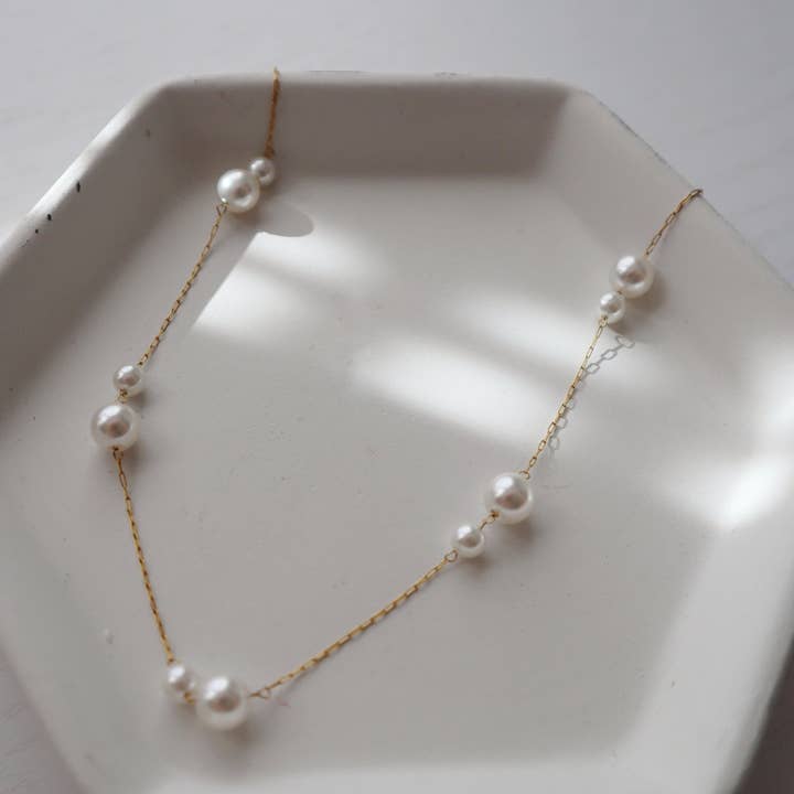 Collier à double perle Alina pour la vente par JESSA Jewelry