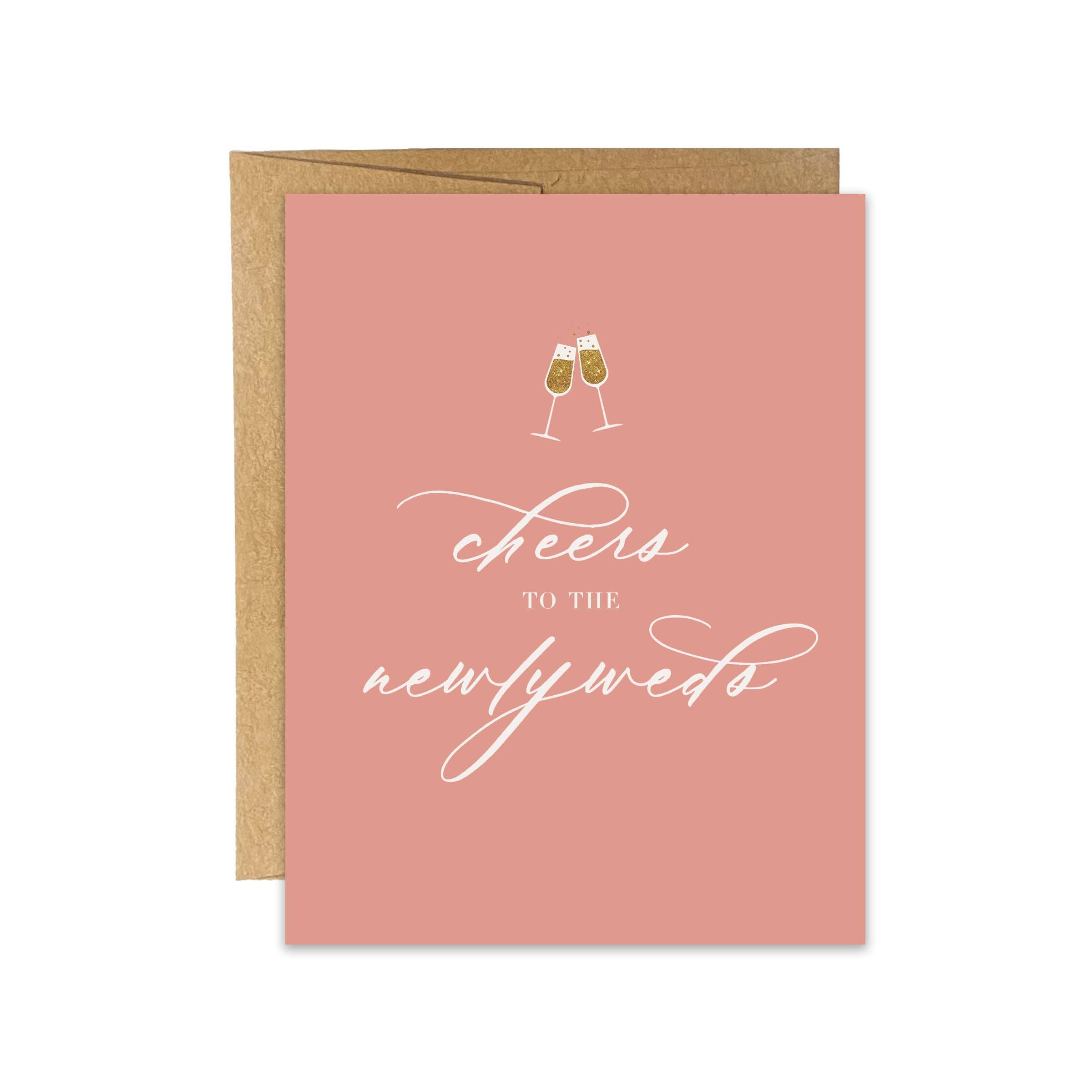 Blú Rose - Wholesale Wedding Card - Cheers to the Newlyweds Greeting Card2