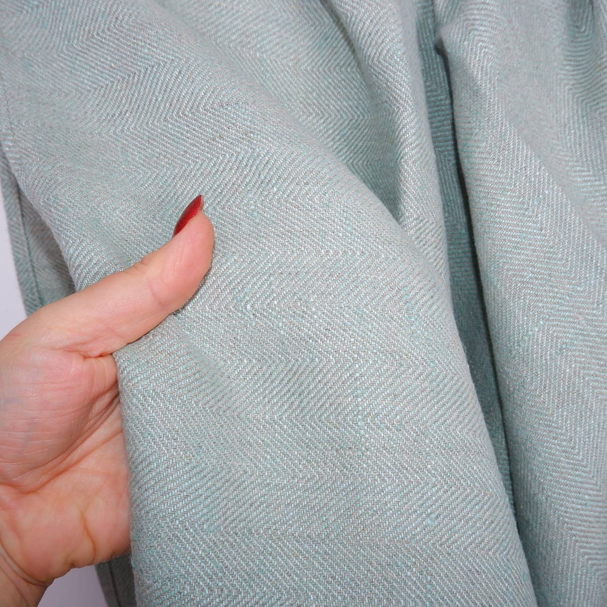 NorraVilla - Wholesale Bath Towel - Herringbone Linen Towel - Mint0