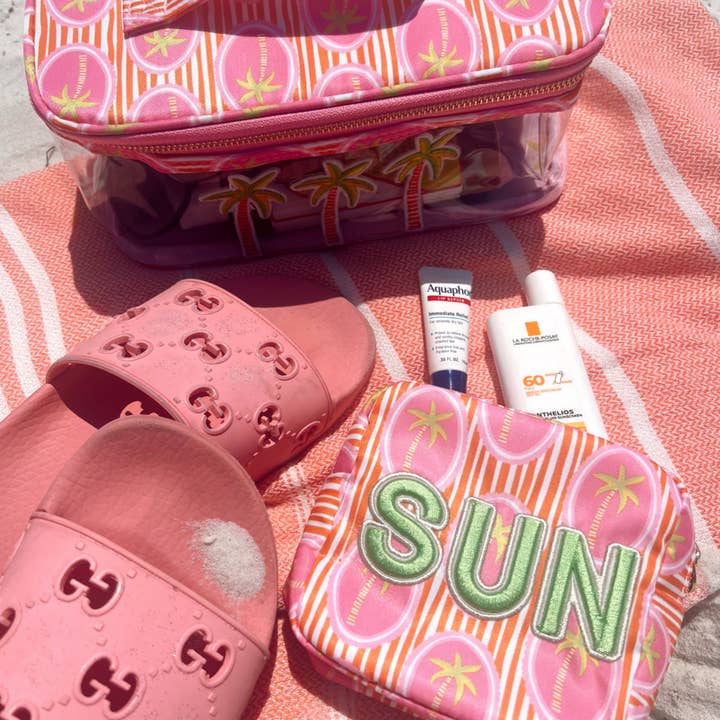 KENZKUSTOMZ - Wholesale Pouch - Women's - Sun - Pink Palm Tree Mini