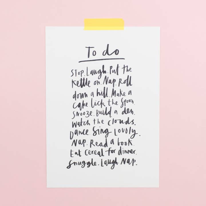 For at gøre listen Udskriv A5-version for engroshandel hos Letterbox Lane