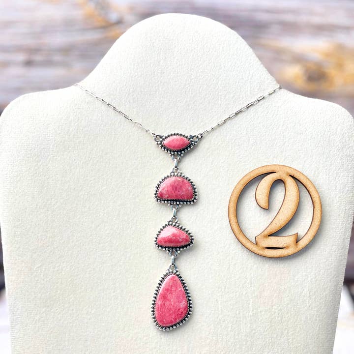 Krush Kandy - Wholesale Pendant/Charm Necklace - Thulite Slab Cluster Necklaces