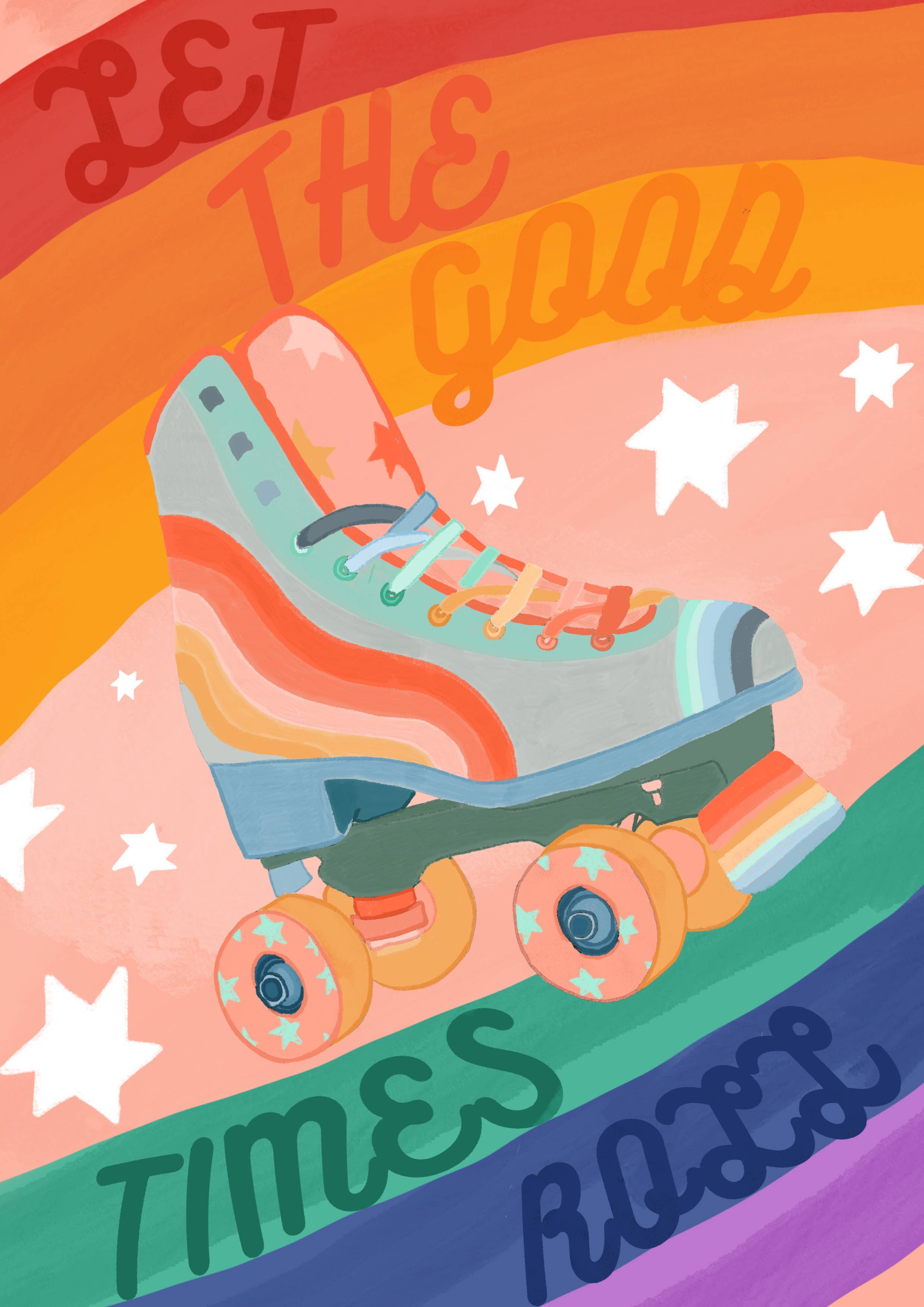 Kate Fox Design – wholesale Art print – Kids & baby – Good Times,  Children’s Room, Bright and Colourful, Fun Art0