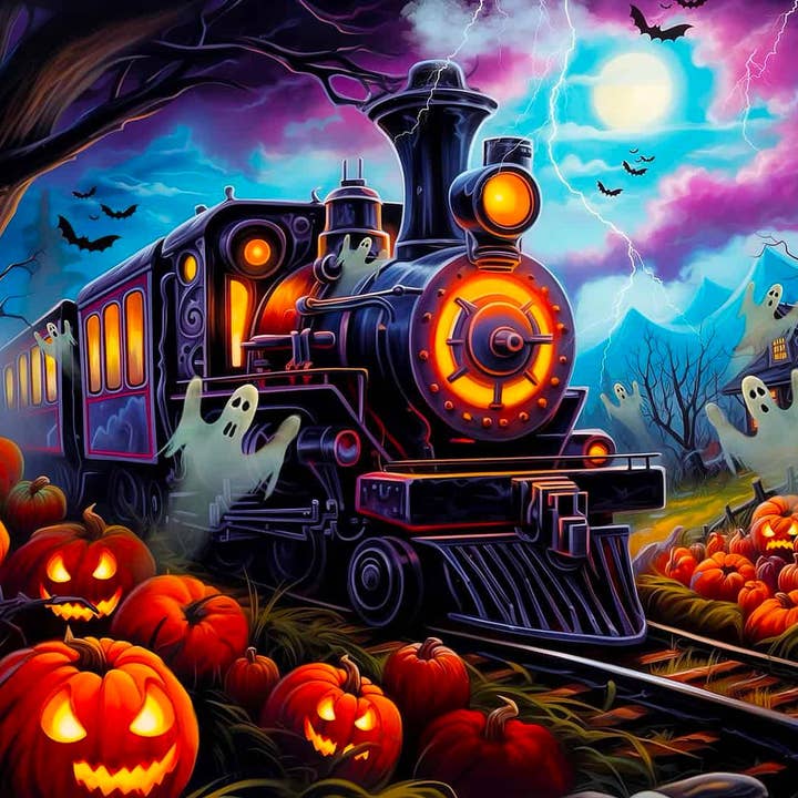 5392 Spooky Train 1000 Pc Puzzle for wholesale by SunsOut