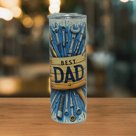 Best Dad with Tools Tumbler for wholesale by Vegas Custom Creations