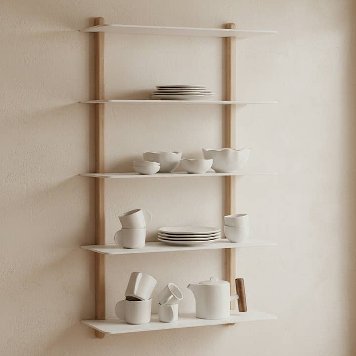 Studio Nordhaven - Wholesale Wall Mounted Shelf - NIVO Shelf Large E - light oak/white2