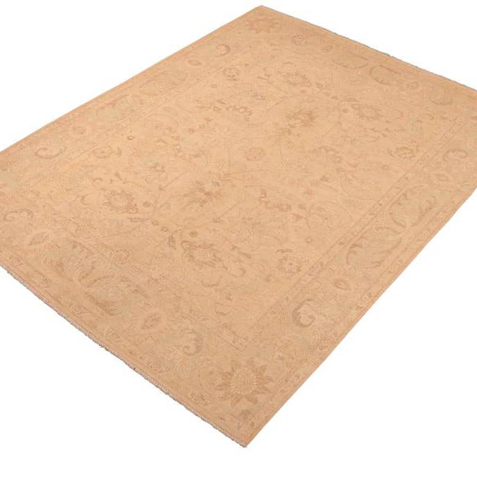 Alfombra Clásica Ziegler Guy de Lana en Color Beige Claro/Verde Claro - 2,49 m x 2,97 m para venta al por mayor de Arshs Fine Rugs