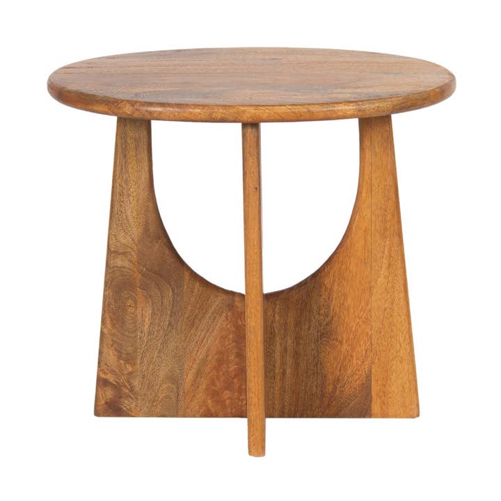 Baskisk ovalt sidebord i mangotræ for engroshandel hos Pinkcity
