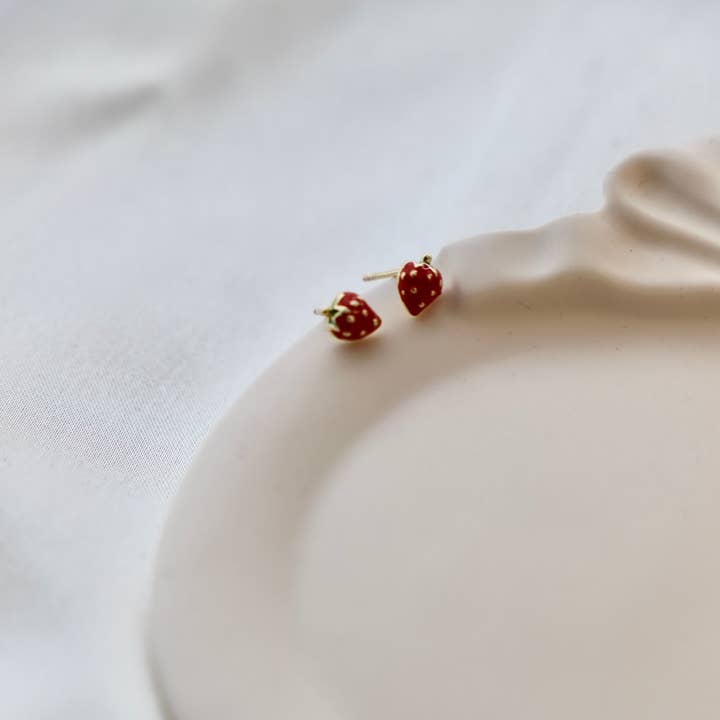 Katie Waltman Jewelry - Wholesale Stud/Post Earrings - MINI STRAWBERRY STUDS
