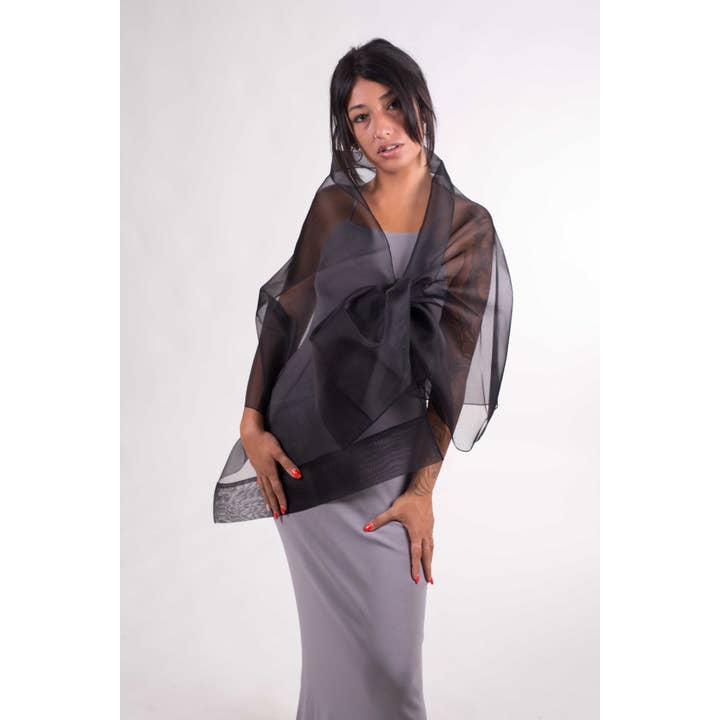 MR Complements - Venta al por mayor Chal - Mujer - Chal de Organza Seda Natural11