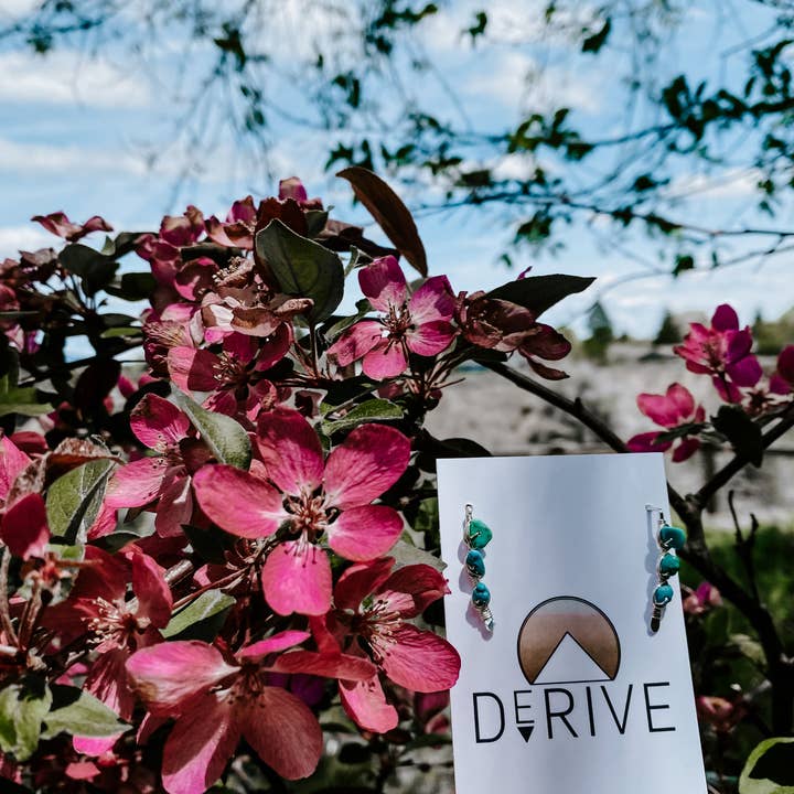 Derive Jewelry - Vendita all'ingrosso Orecchini ear jacket/climber - Orecchini ear climber con turchese Kingman5