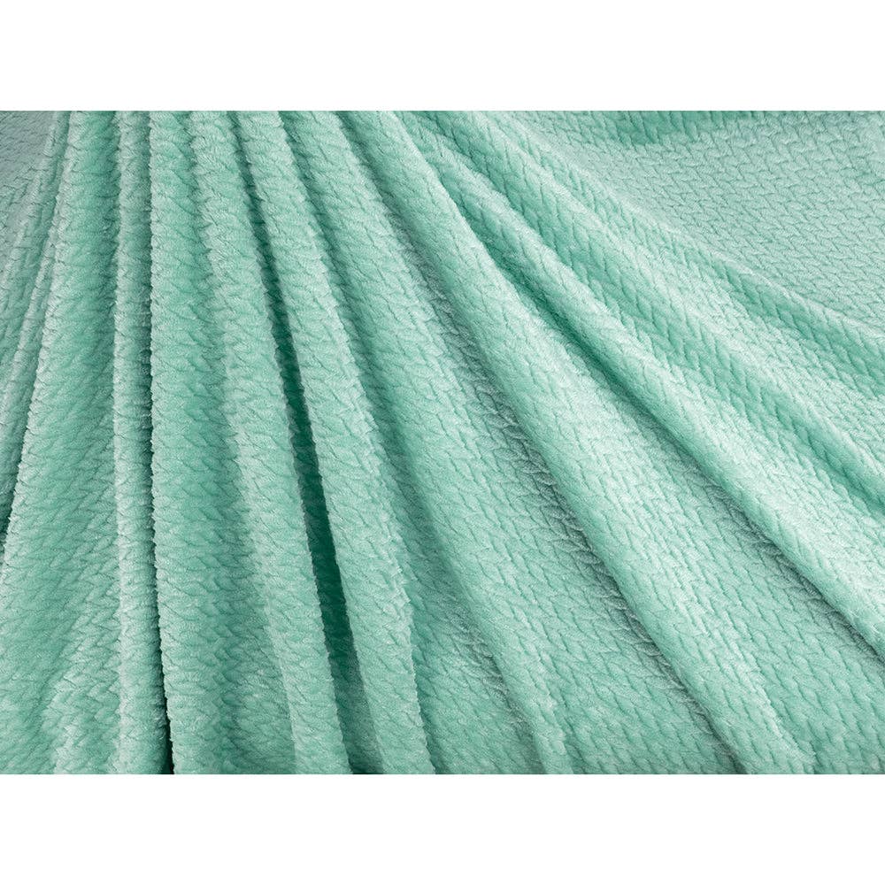 Pavilia – Manta para sofá por atacado – Cobertor de fleece texturizado com estampa de folhas85