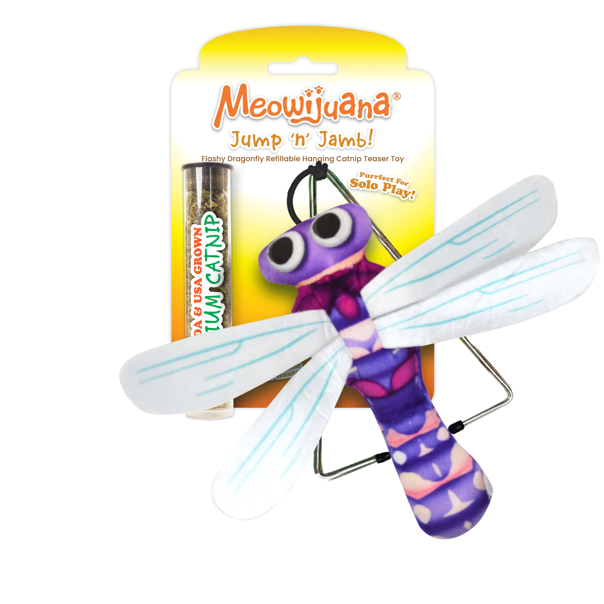 SmarterPaw | Meowijuana & Doggijuana - Wholesale Pet Toy - Cat - Meowijuana® Jump 'n' Jamb Dragonfly Catnip Teaser Toy0