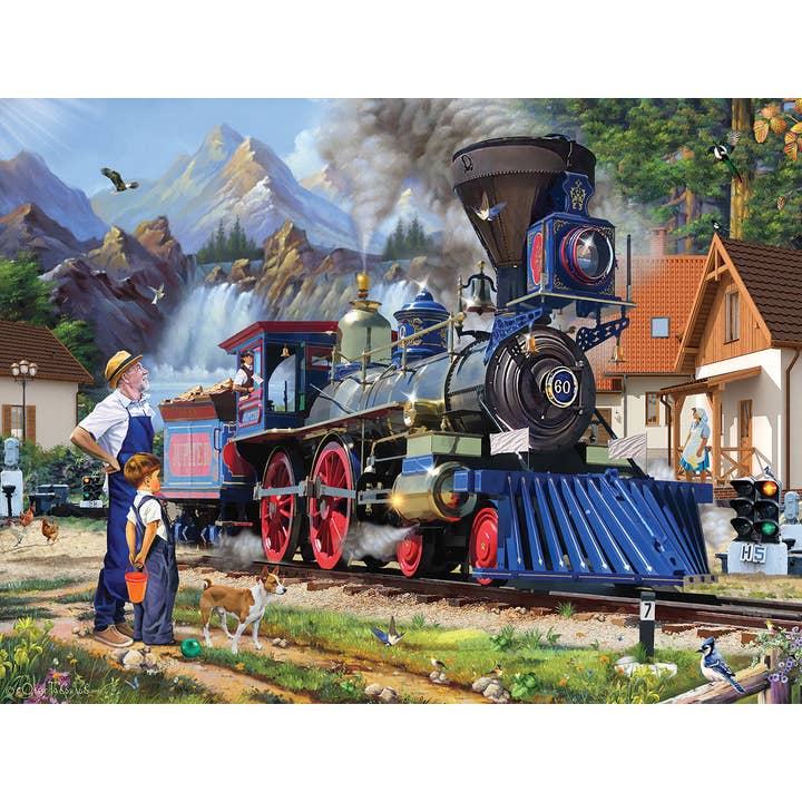 0317 Retro Train 500 pc Puzzle for wholesale by SunsOut