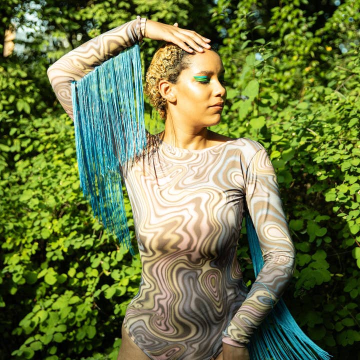 Body SWIRL con frange "FARFALLA" Lettau Art Fashion per la vendita all'ingrosso da parte di Lettau l|. Art Fashion