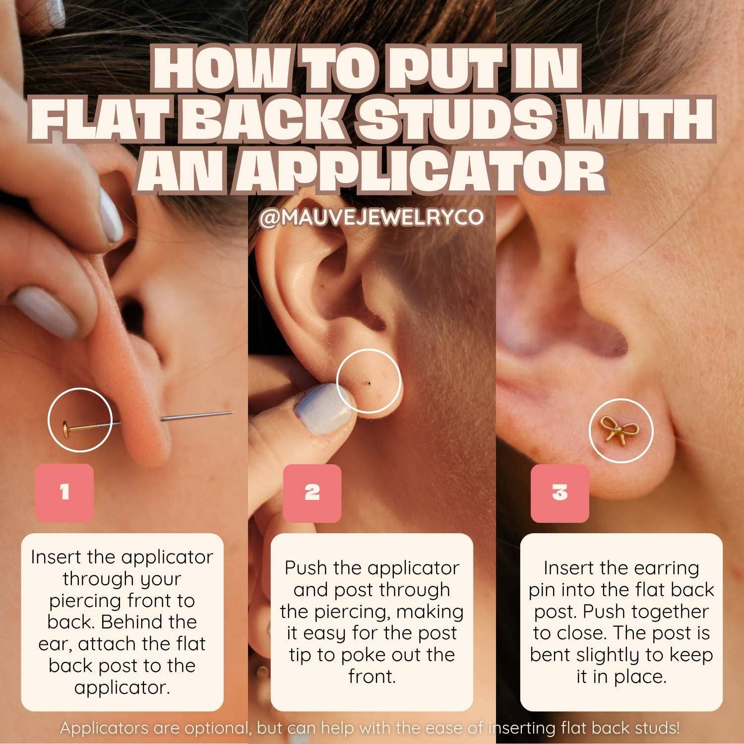 Mauve Jewelry Co. – Engroshandel Ørestikkere – Flade bagsideposter6