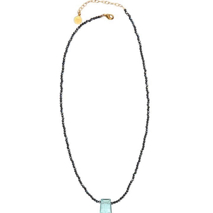 Ocean Stone Pendant in Dark Pyrite for wholesale by Catherine Page Jewelry