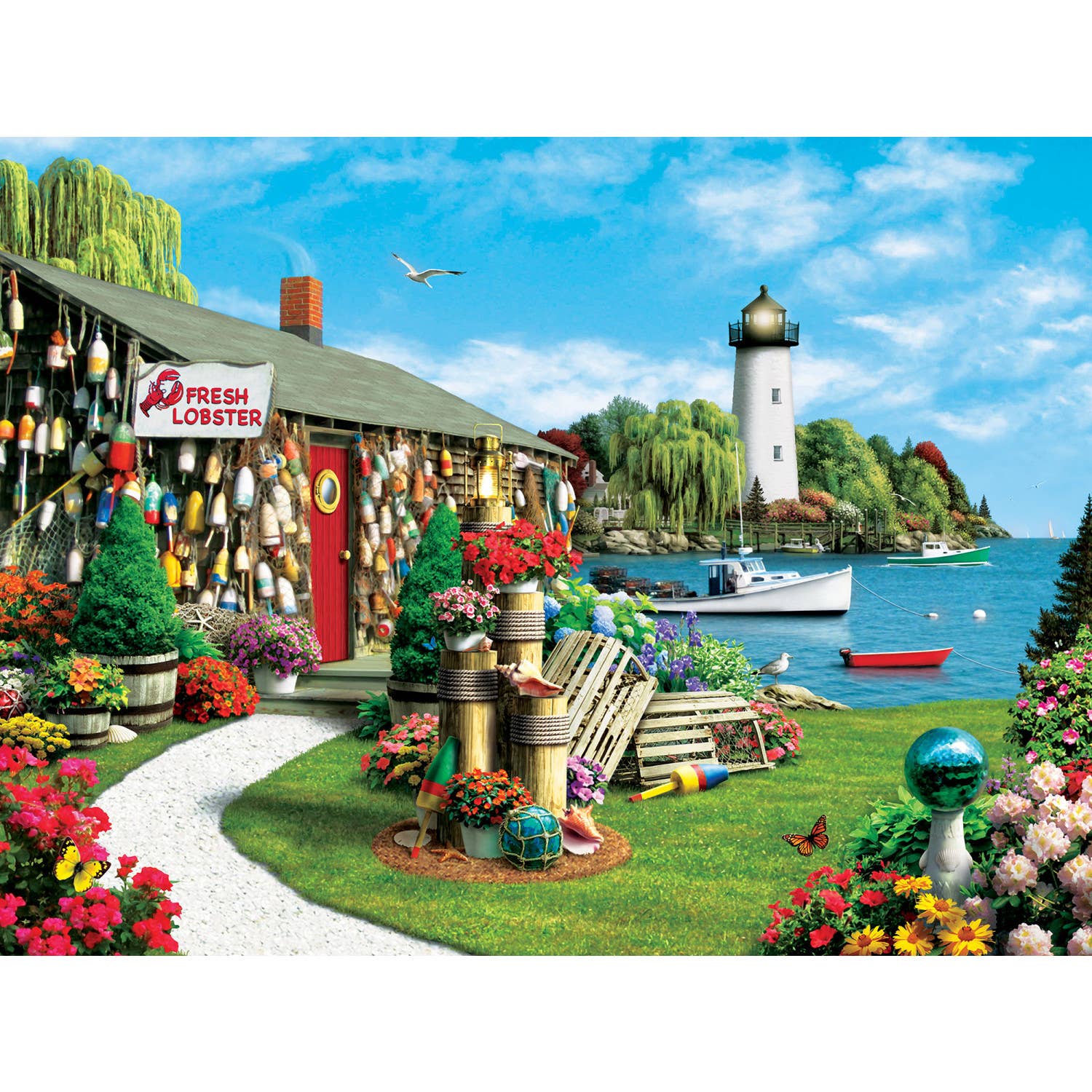 Masterpieces Puzzles - Vente Puzzle – adulte - Memory Lane - Casse-tête EZ Grip de 300 pièces Lobster Bay1