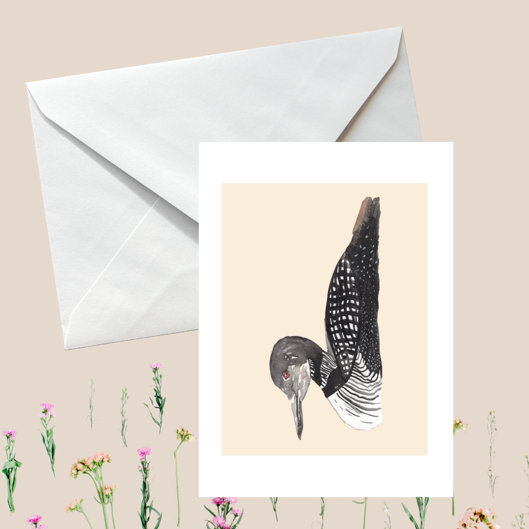 Wild Botanical Atelier - Wholesale Everyday Greeting Card - Common Loon Greeting Card0