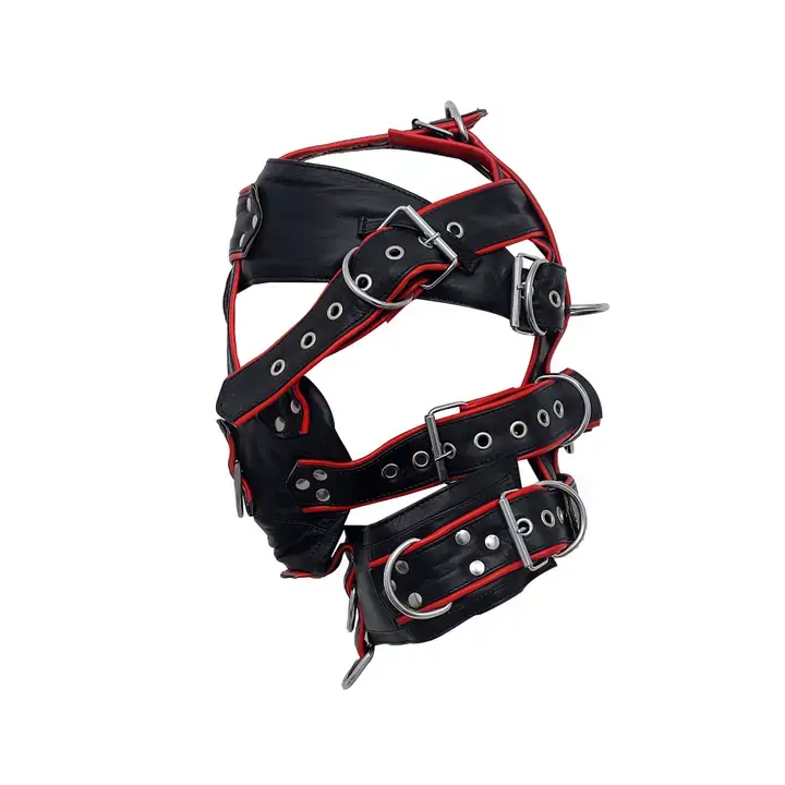 The Master Tanners - Wholesale Sex Toy - Leather Head Harness Hood Fetish Face Muzzle2