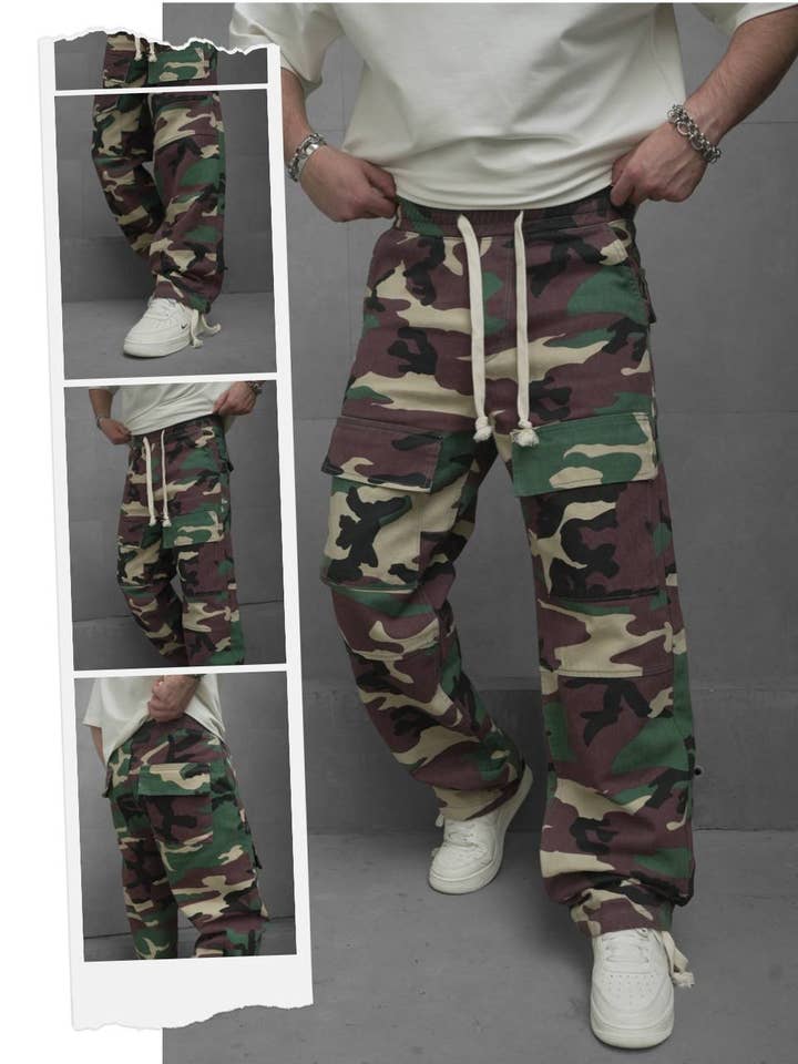 Premium Baggy Cargo Camouflage Pants for wholesale by PremiumDenim
