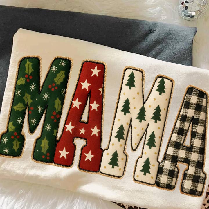 Mama Christmas Tee for wholesale by Southern Faye Lane Co