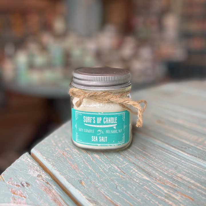 Surfs Up Candle - Wholesale Jar/Filled Candle - Sea Salt Mason Jar Candle - Original Collection