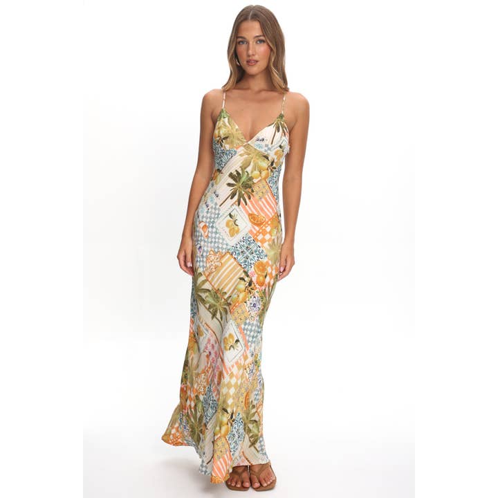 ROBE MAXI À ENCOLURE EN CŒUR / ST4067DK05 pour la vente par One and Only Collective