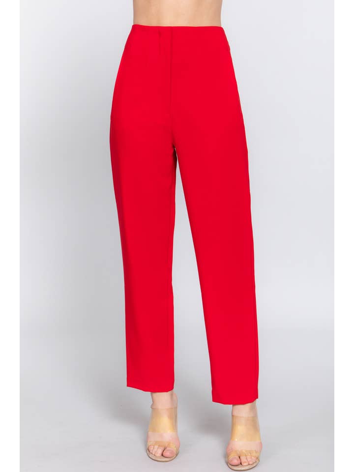 Active Basic | Active USA - Wholesale Pants - Women's - High Waist Pintuck Detail Long Pants3