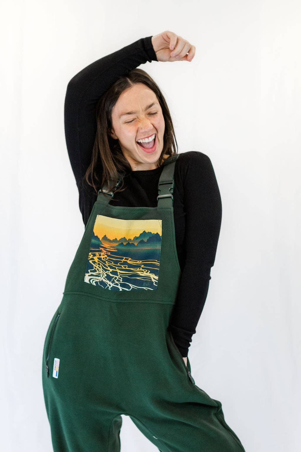 SWOOP. - Wholesale Overalls - Women's - Braided River Fleece Overalls1