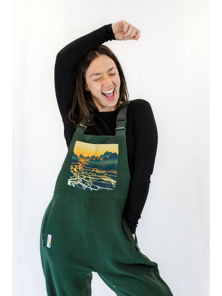 SWOOP. - Wholesale Overalls - Women's - Braided River Fleece Overalls1