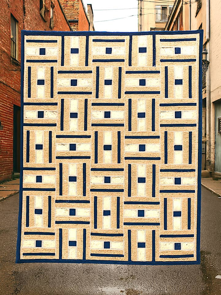 City Blocks Quilt Pattern, Modern Geometric Quilt, Beginner for wholesale by HBL Designs/Handwoven By Leah