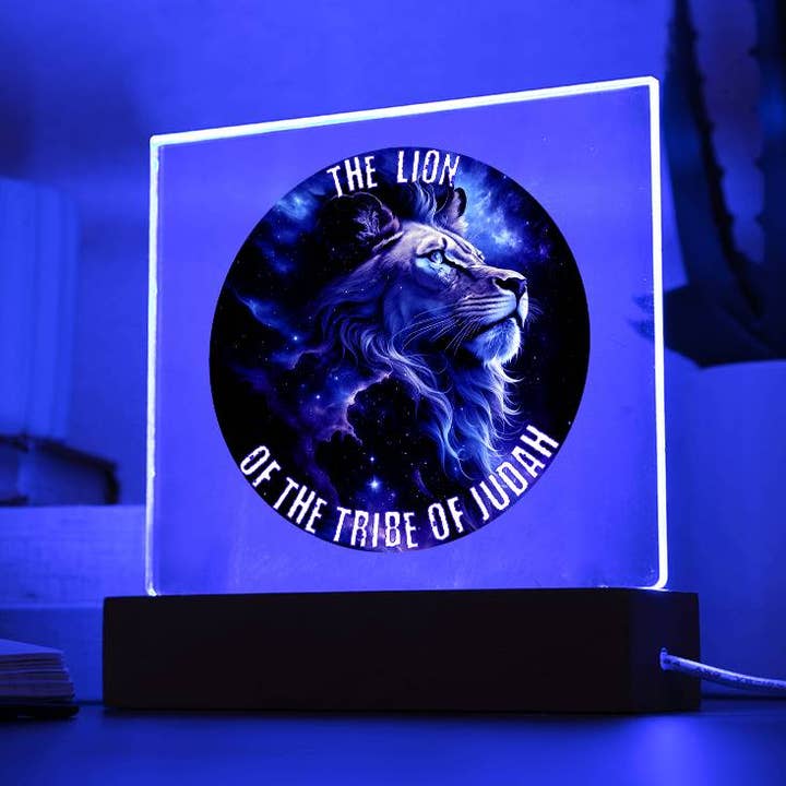 Lion of the Tribe of Judah Plaque | Acrylic Square Art | Inspirational Decor for wholesale by Encore2wo